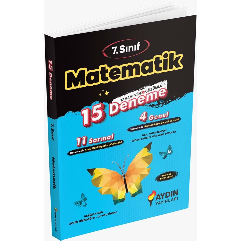 AYDIN 7. Sınıf Matematik 15 Deneme