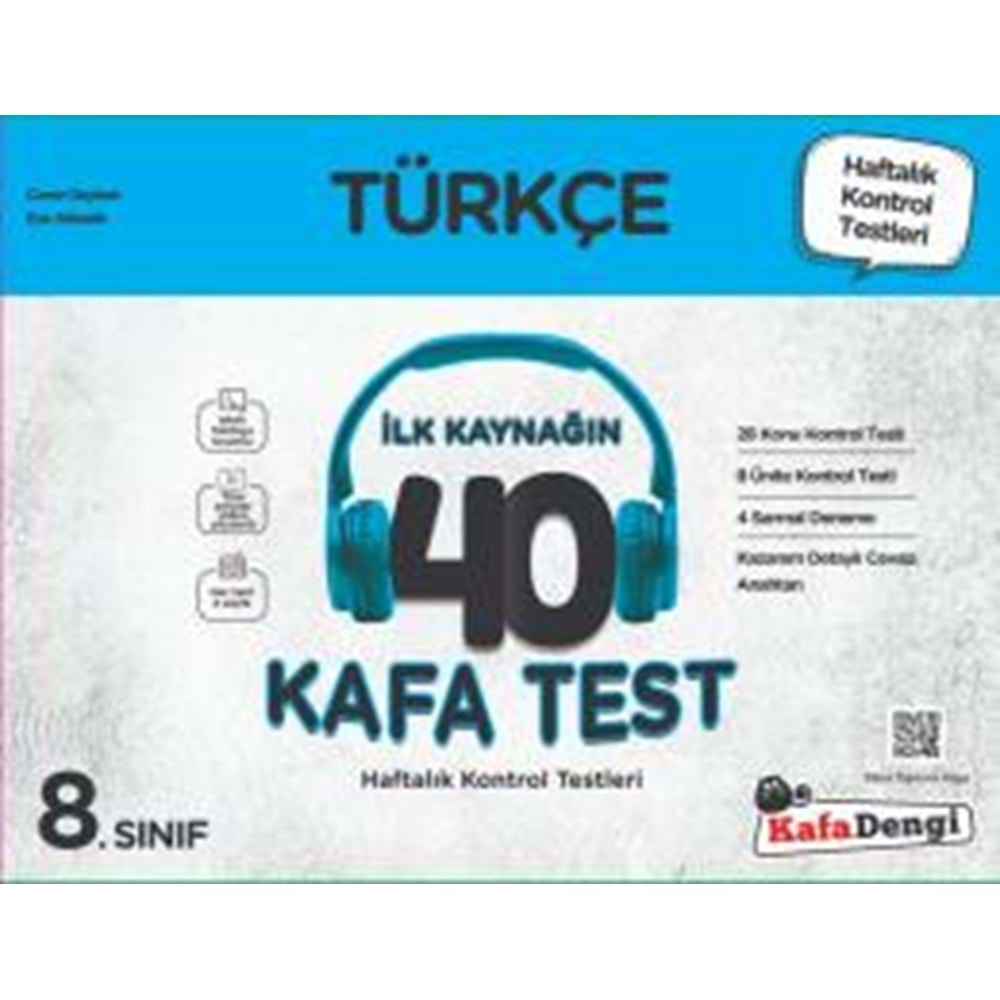 8. Sınıf Türkçe 40 Kafa Test( Haftalık Kontrol Testleri + Sarmal Deneme)