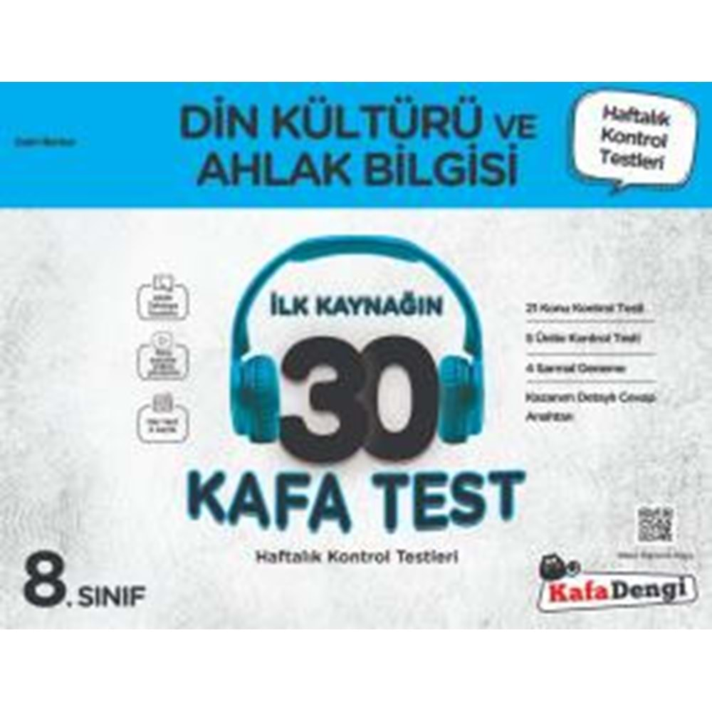 8. Sınıf Din 30 Kafa Test( Haftalık Kontrol Testleri + Sarmal Deneme)