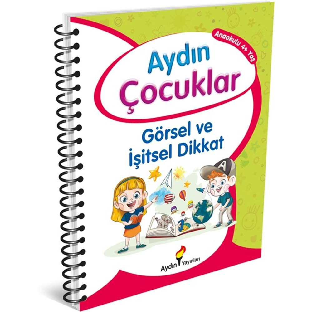 Aydın Çocuklar 4 Yaş Etkinlik Kitabım Görsel ve İşitsel Dikkat