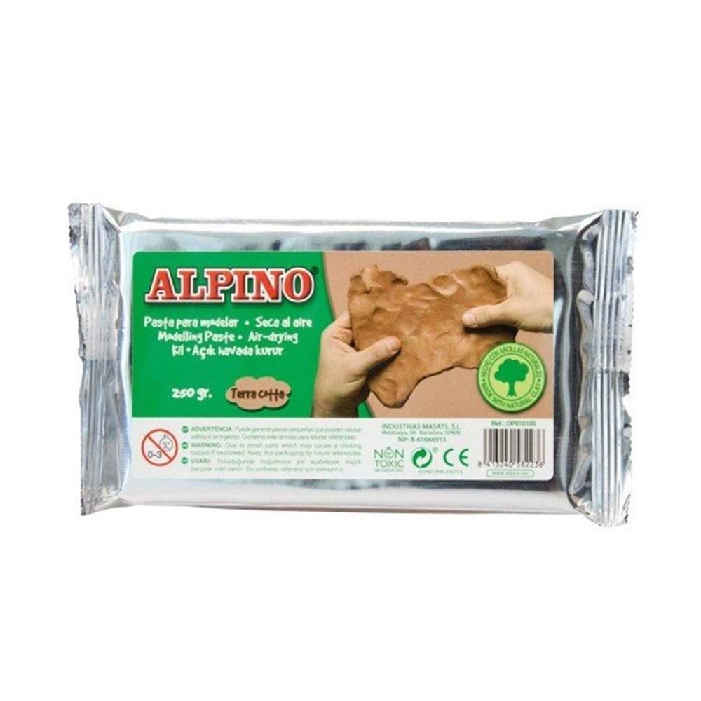 ALPİNO SERAMİK HAMURU 250 GR KAHVERENGİ