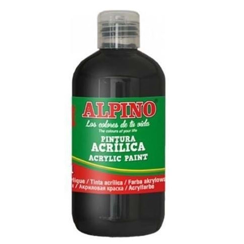 ALPİNO AKRİLİK BOYA 250 ML SİYAH