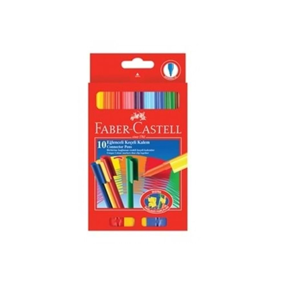 FABER EĞLENCELİ KEÇELİ KALEM 10 LU SET