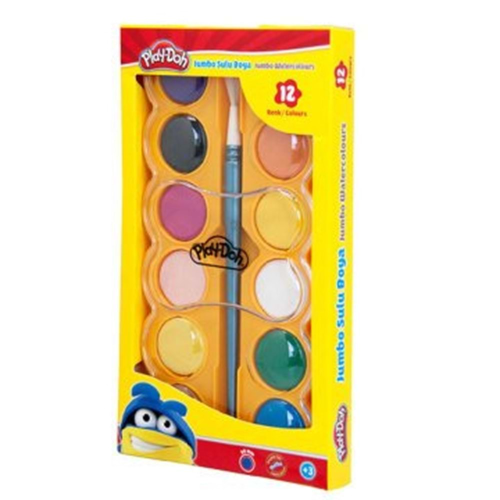 PLAY-DOH SULUBOYA JUMBO 12 RENK 30 MM.