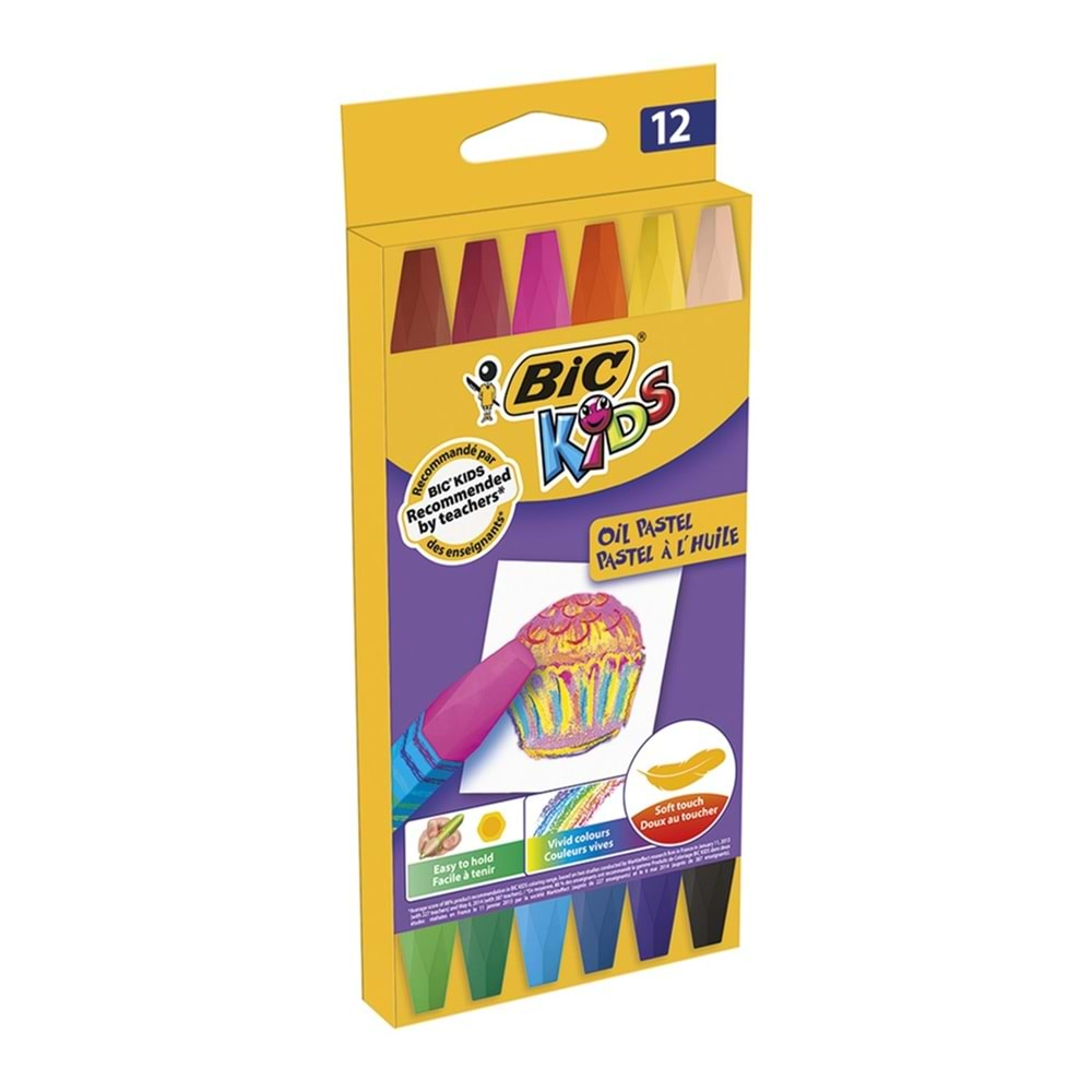 BİC YAĞLI PASTEL BOYA 12 Lİ