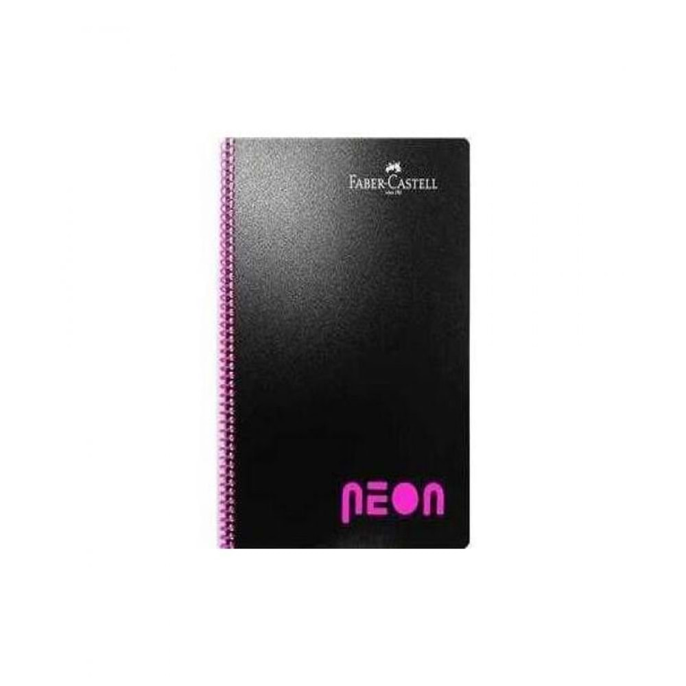 FABER NEON DEFTER PLASTİK KAPAK KP 100 YAPRAK ÇİZGİLİ