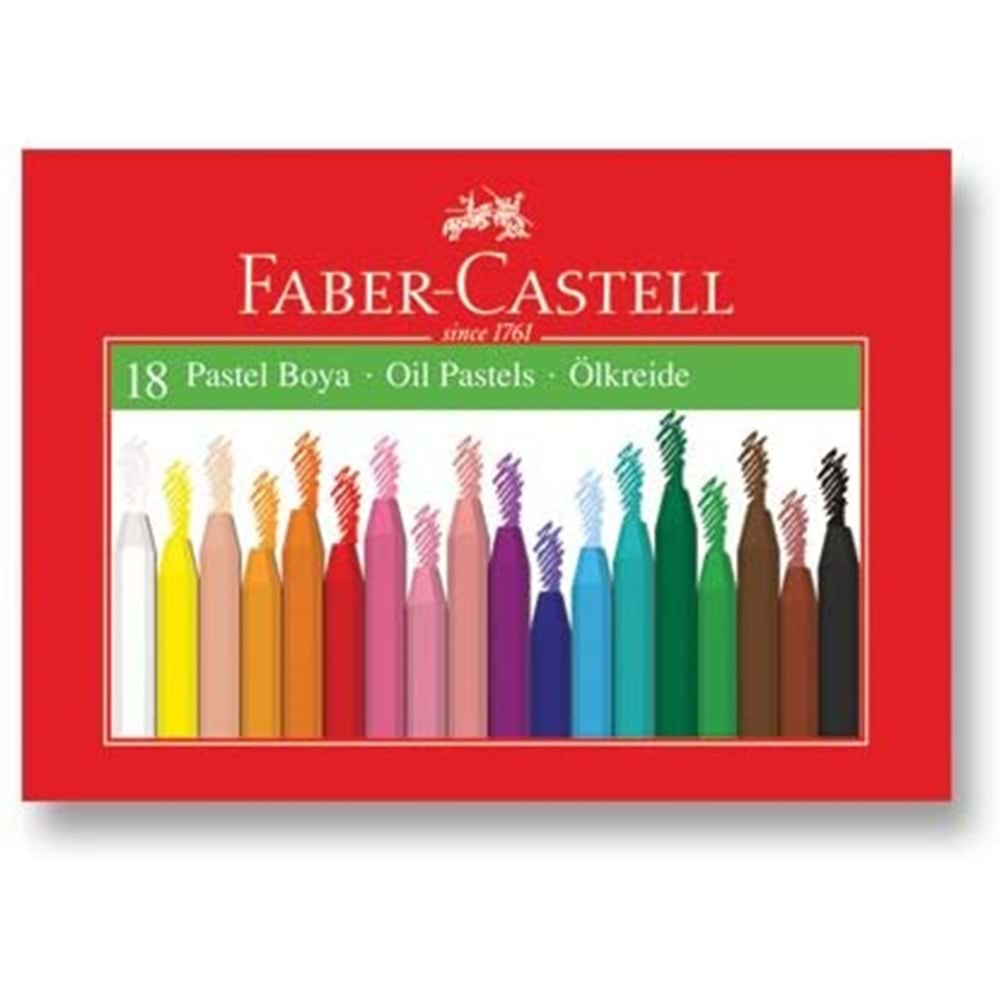 FABER CASTELL 18 Lİ PASTEL BOYA KARTON KUTU