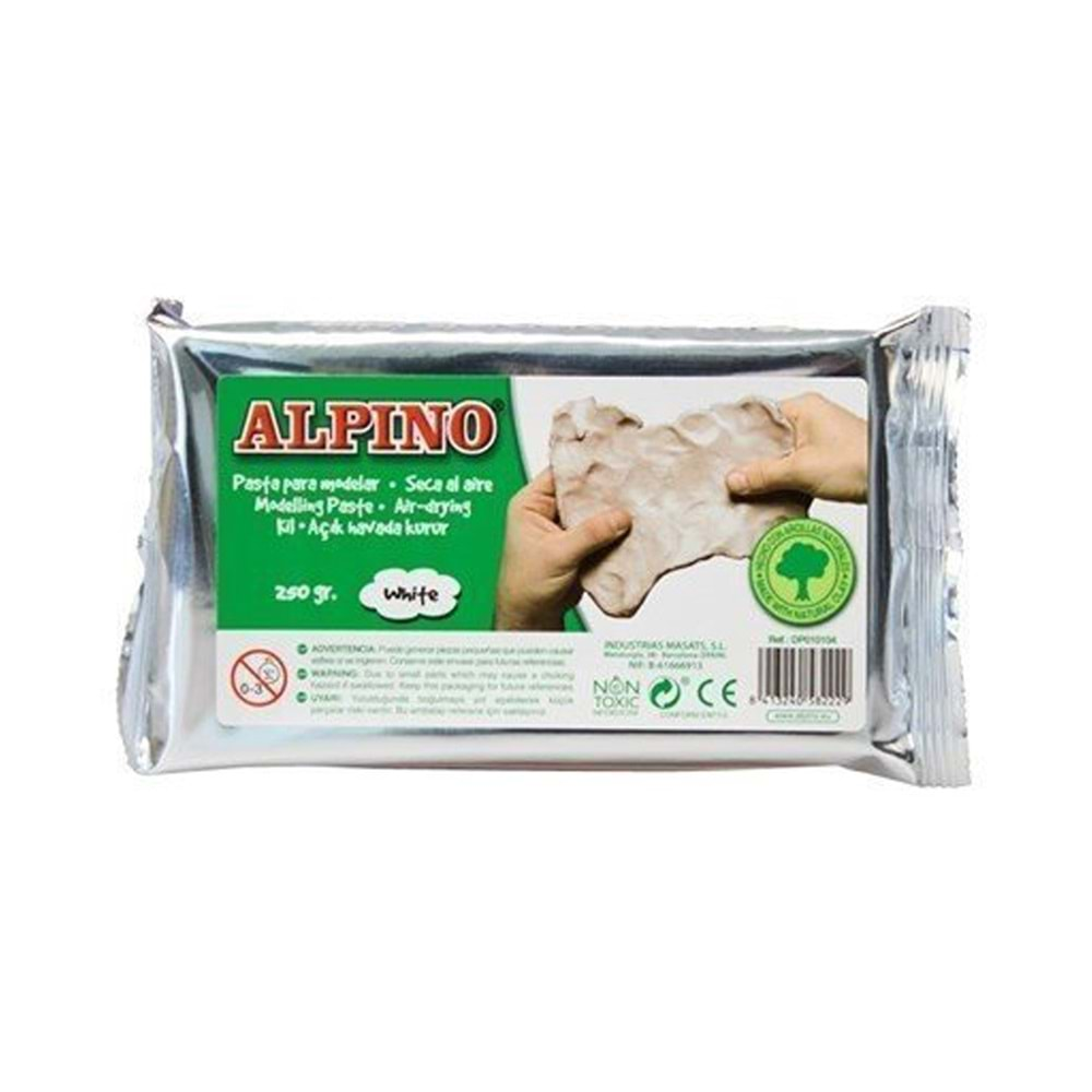 ALPİNO SERAMİK HAMURU 250 GR BEYAZ