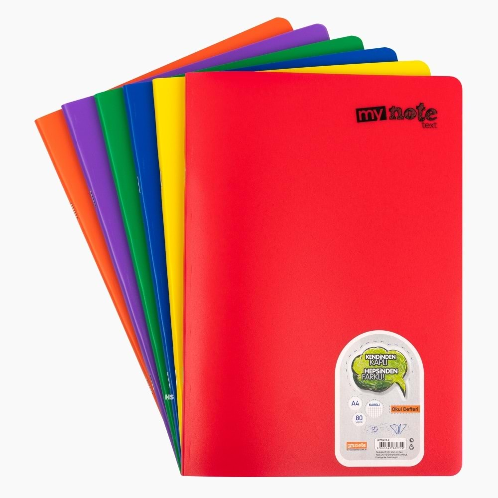 UMUR MY NOTE TEXT A4 80 YAPRAK KARELİ DEFTER