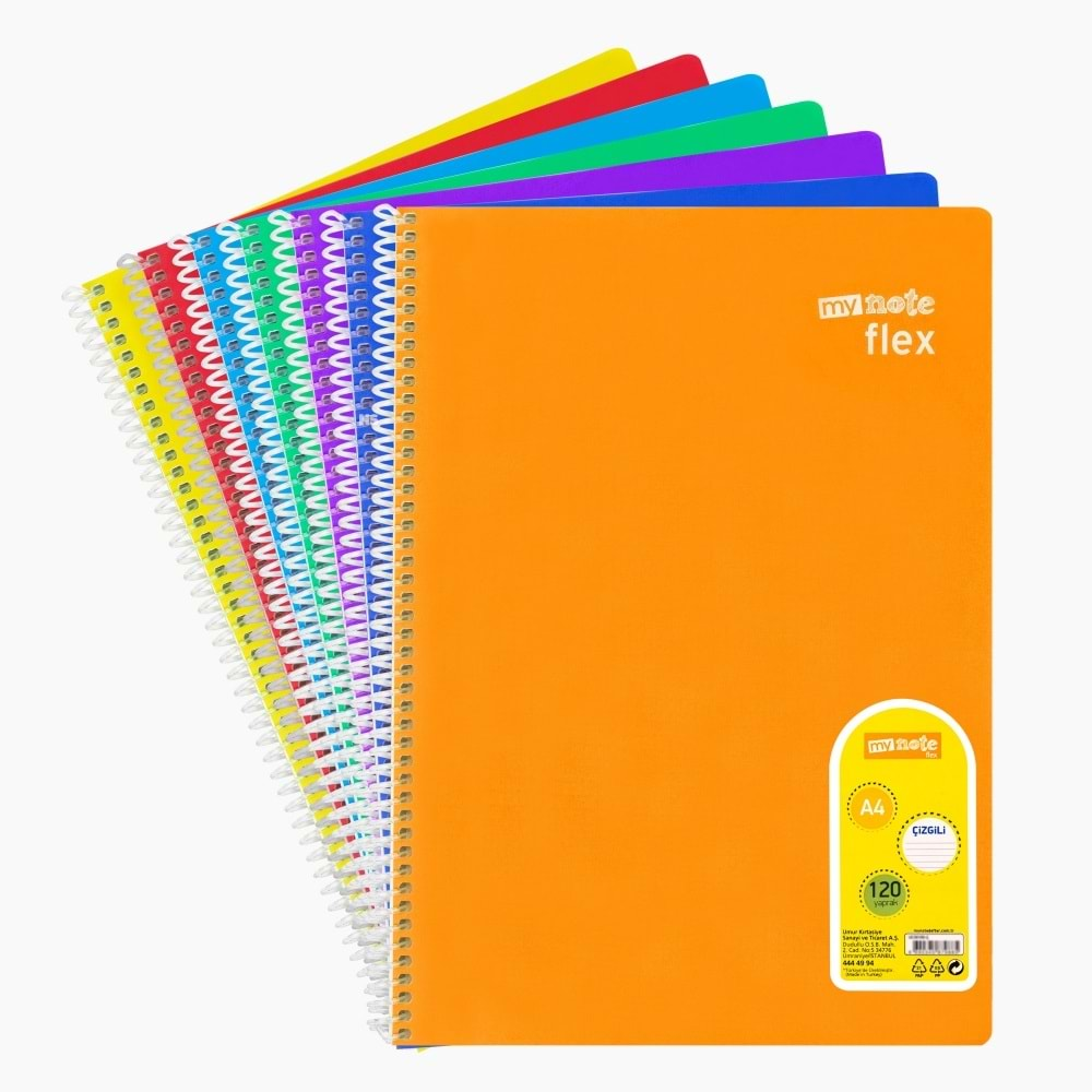 UMUR MYNOTE FLEX DEFTER 120 YAPRAK ÇİZGİLİ SPRİALLİ