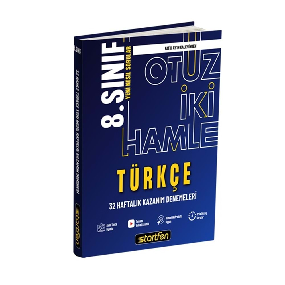 8. SINIF TÜRKÇE 32 HAMLE HAFTALIK KAZANIM DENEMELERİ