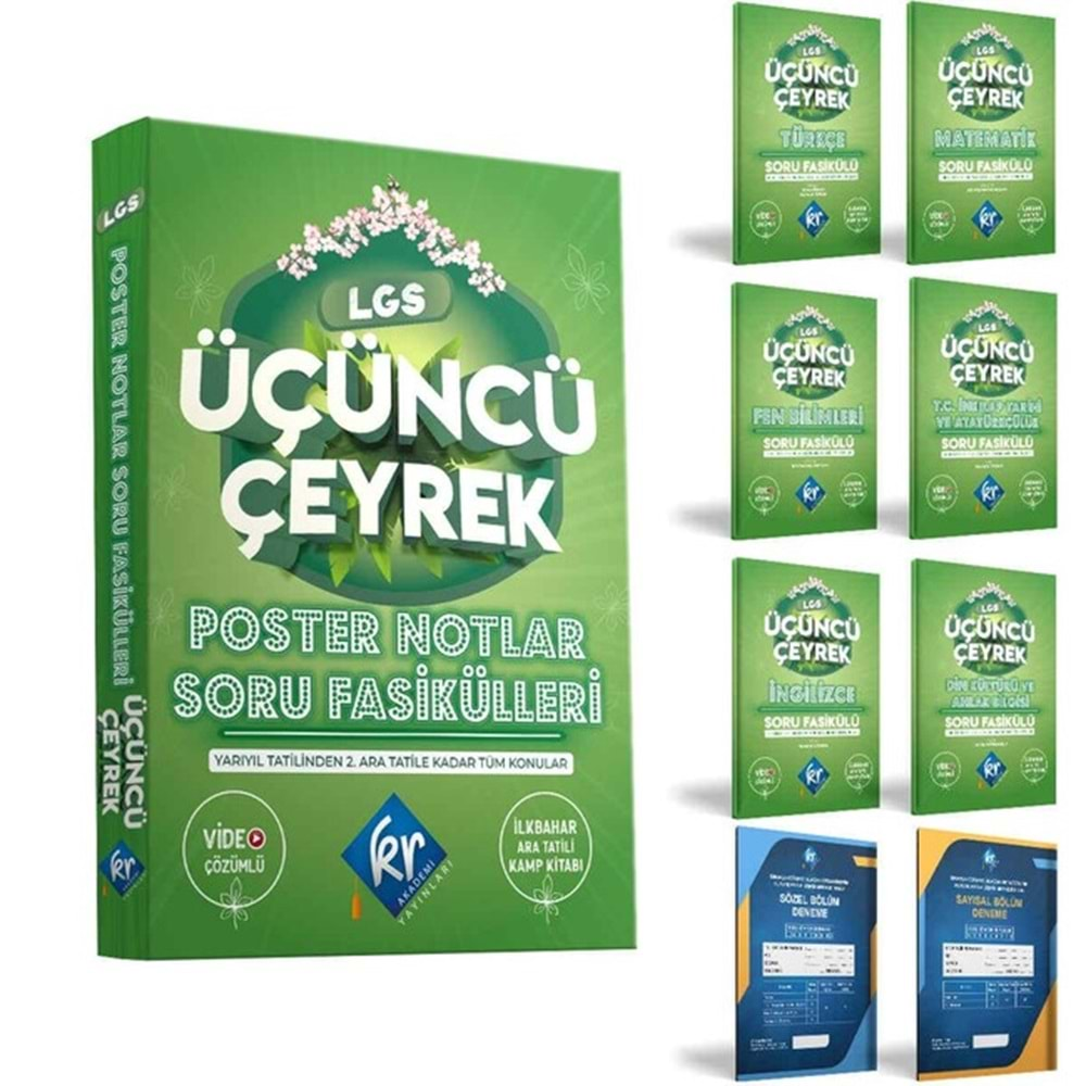 LGS Üçüncü Çeyrek Poster Notlar Soru Fasikülleri