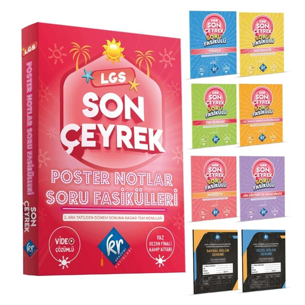 LGS Son Çeyrek Poster Notlar Soru Fasikülleri