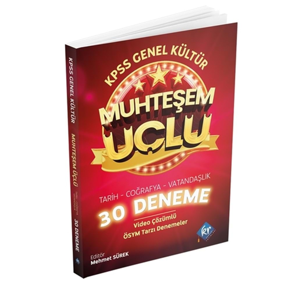 2022 KPSS Genel Kültür Muhteşem Üçlü 30 Deneme (Mehmet Sürek)