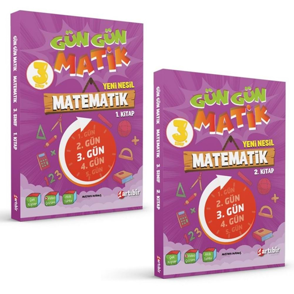 ARTIBİR 3.SINIF GÜN GÜN MATİK MATEMATİK ( 2 KİTAP)