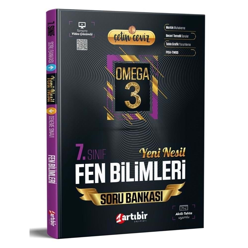 ARTIBİR 7.SINIF ÇETİN CEVİZ OMEGA FEN BİLİMLERİ SORU BANKASI