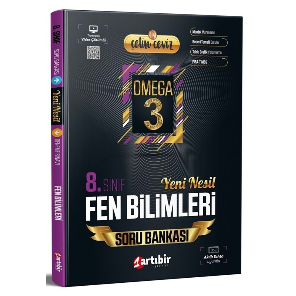 ARTIBİR 8.SINIF ÇETİN CEVİZ OMEGA FEN BİLİMLERİ SORU BANKASI