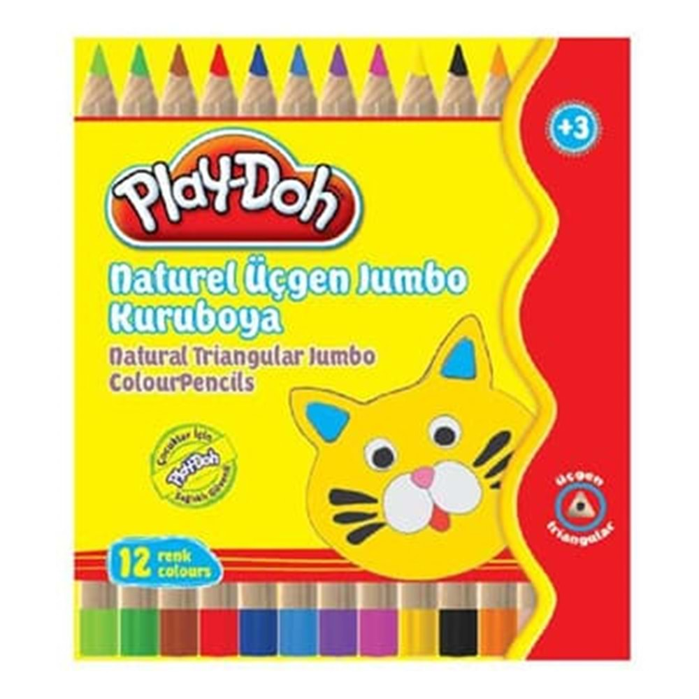 PLAY-DOH KURUBOYA NATUREL JUMBO 12 RENK