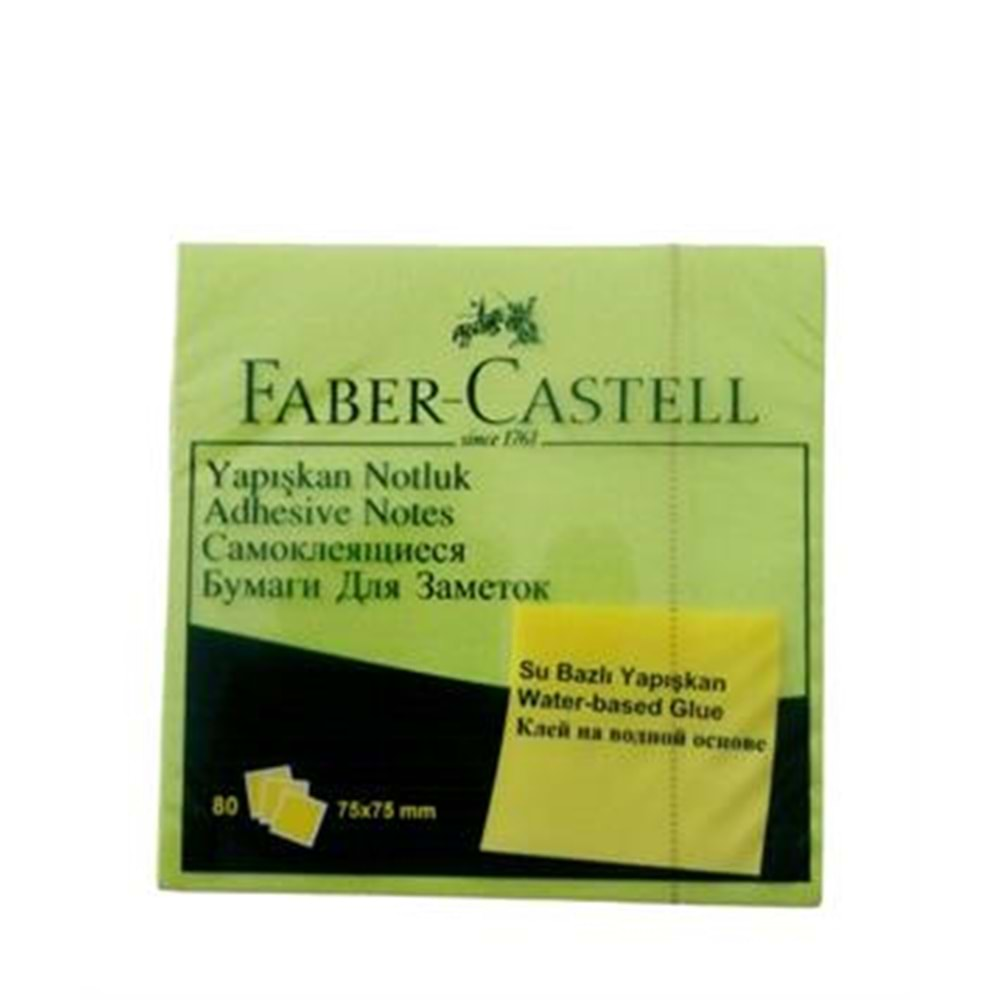 FABER FOSFORLU YAPIŞKAN NOTLUK 75X75 ML YEŞİL