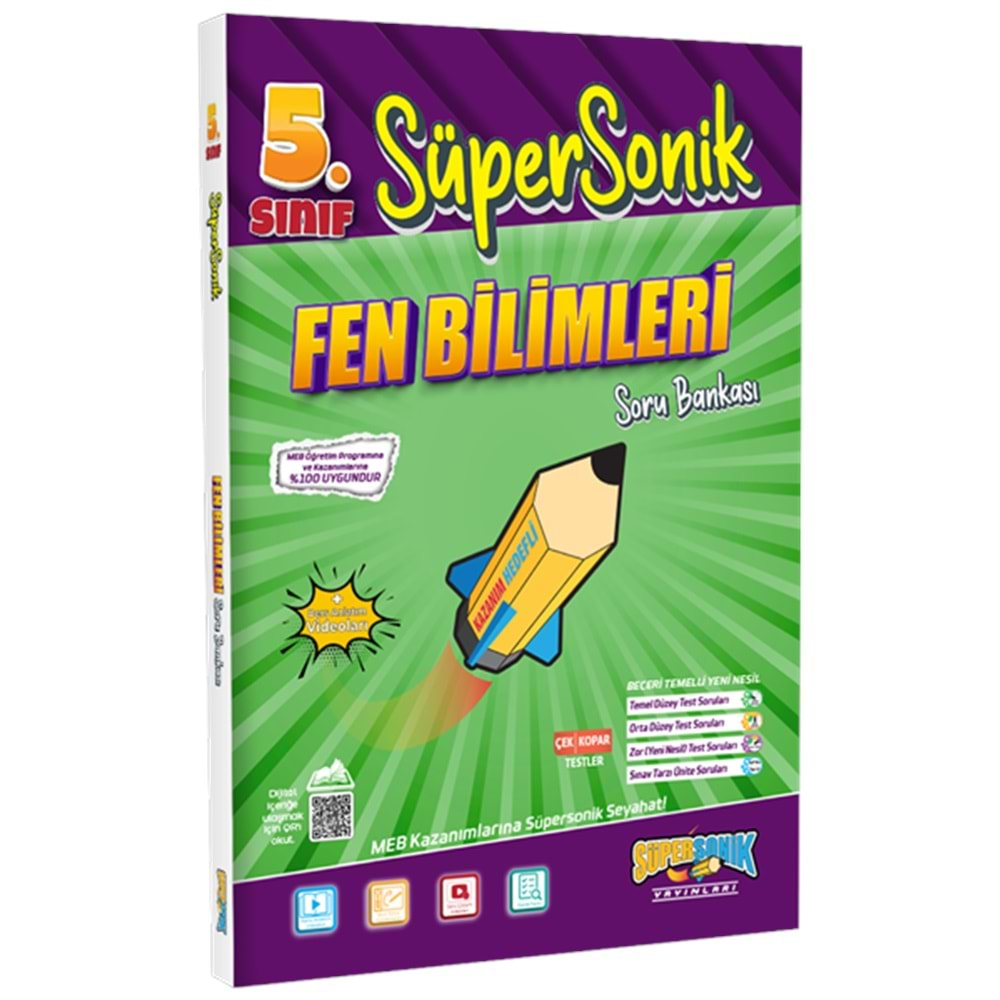 5. Sınıf Süpersonik Fen Bilimleri Soru Bankası