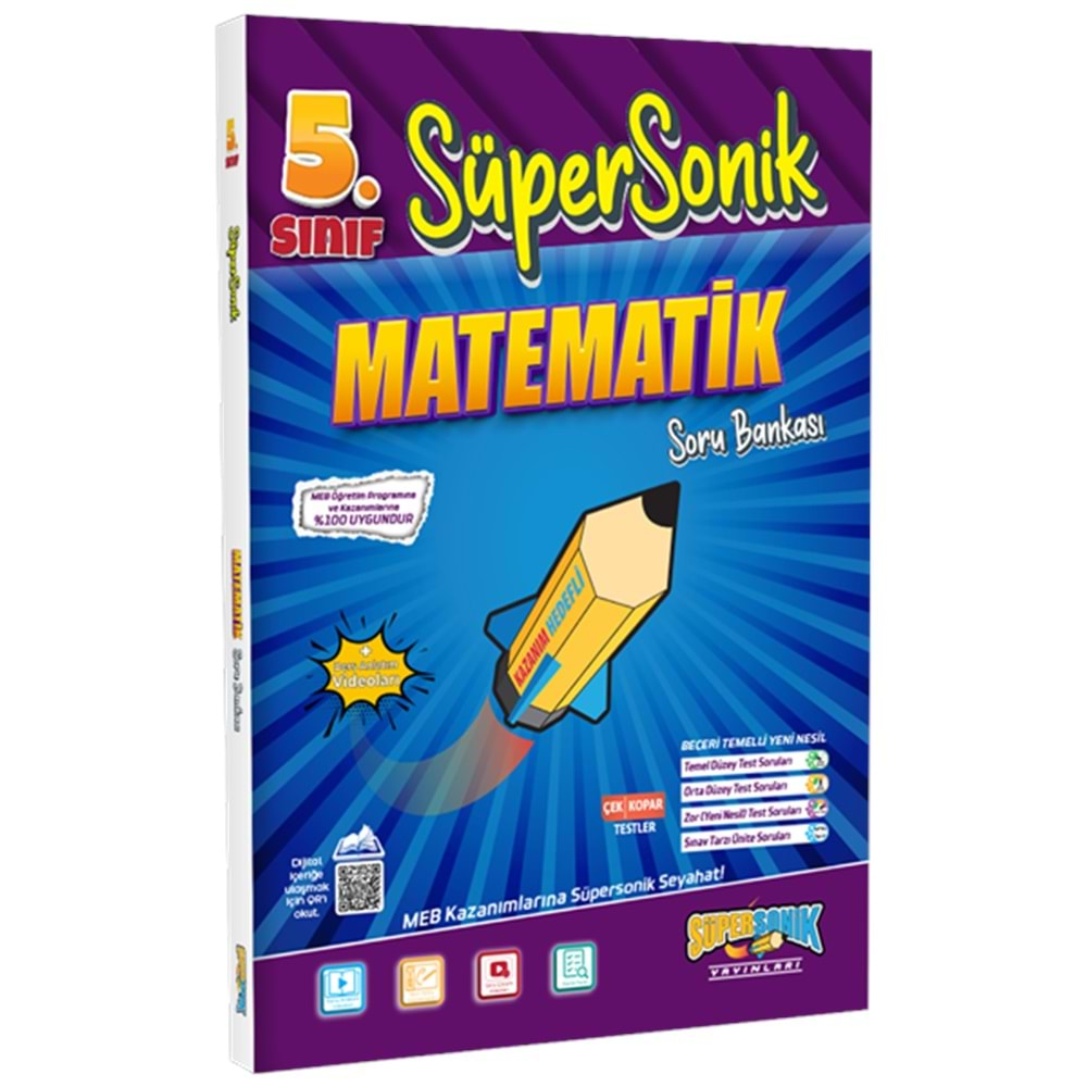 5. Sınıf Süpersonik Matematik Soru Bankası