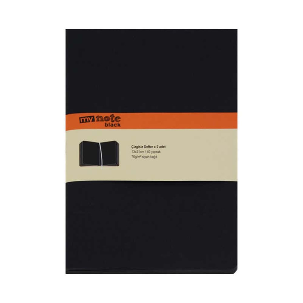 UMUR MYNOTE SİYAH DEFTER 13X21 40 YP 2Lİ SET