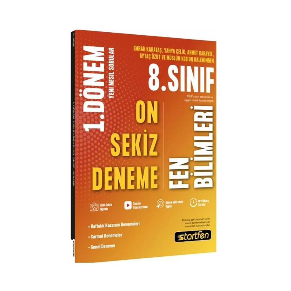 8. SINIF 1. DÖNEM 18Lİ FEN BİLİMLERİ DENEMESİ