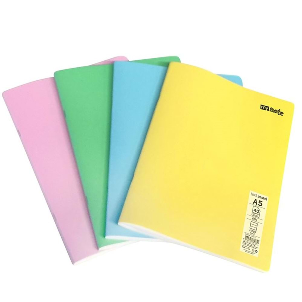 mynote Text PASTEL Defter A5 40 yp Çizgili