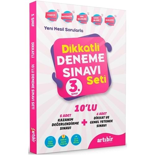 ARTIBİR 3.SINIF DİKKATLİ DENEME SINAVI SETİ