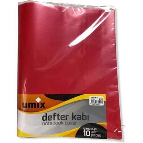 UMIX HAZIR A4 DEFTER KABI BANTLI 10'LU KIRMIZI