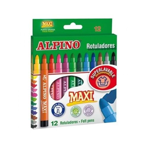 ALPİNO 12 Lİ KEÇELİ KALEM jumbo MAXI