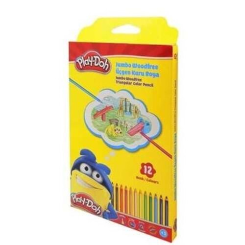 PLAY-DOH WOODFREE JUMBO ÜÇGEN KURUBOYA 12'Lİ