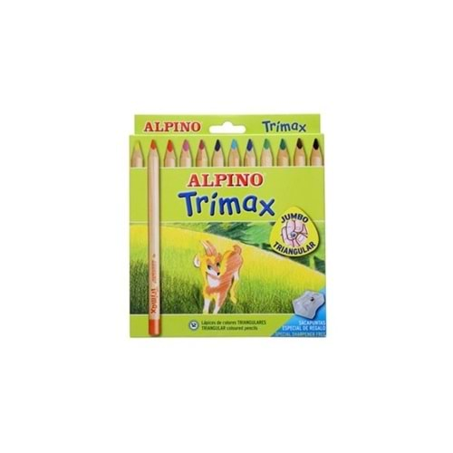 ALPİNO TRİMAX JUMBO ÜÇGEN KURU BOYA 12 Lİ