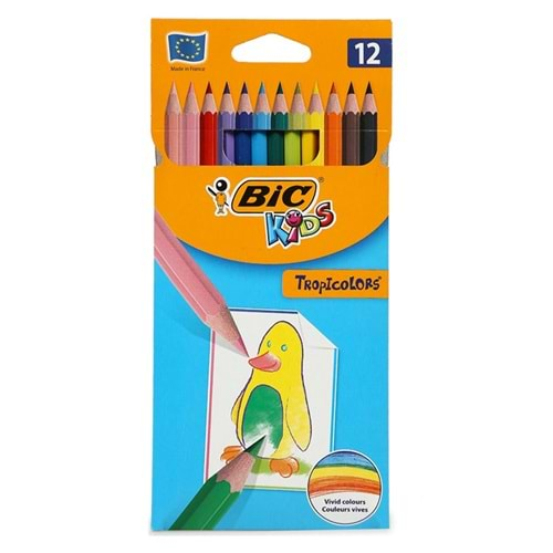 BİC 12 Lİ KURU BOYA KALEMİ TRİPOCOLOR 832566