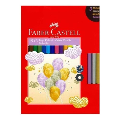 FABER KURU BOYA 15+3 METALİK HEDİYELİ