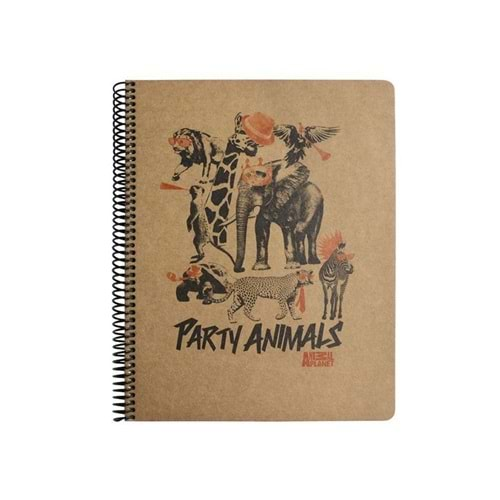 UMUR ANİMAL PLANET AP1001-K KRAFT DEFTER A4 100 YAPRAK KARELELİ