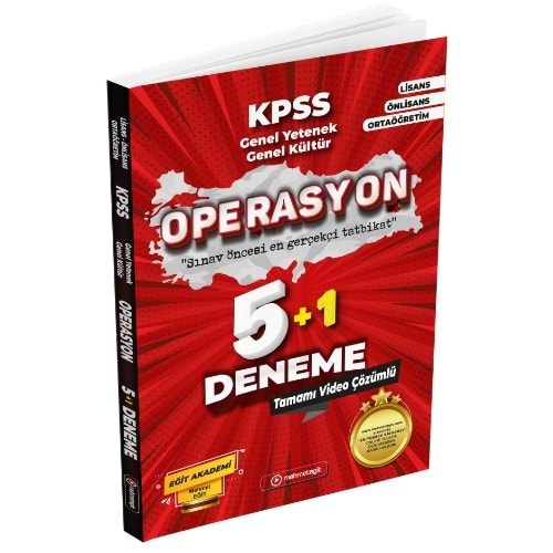 Mehmet Eğit / KPSS GYGK Operasyon 5+1 Deneme Video Çözümlü